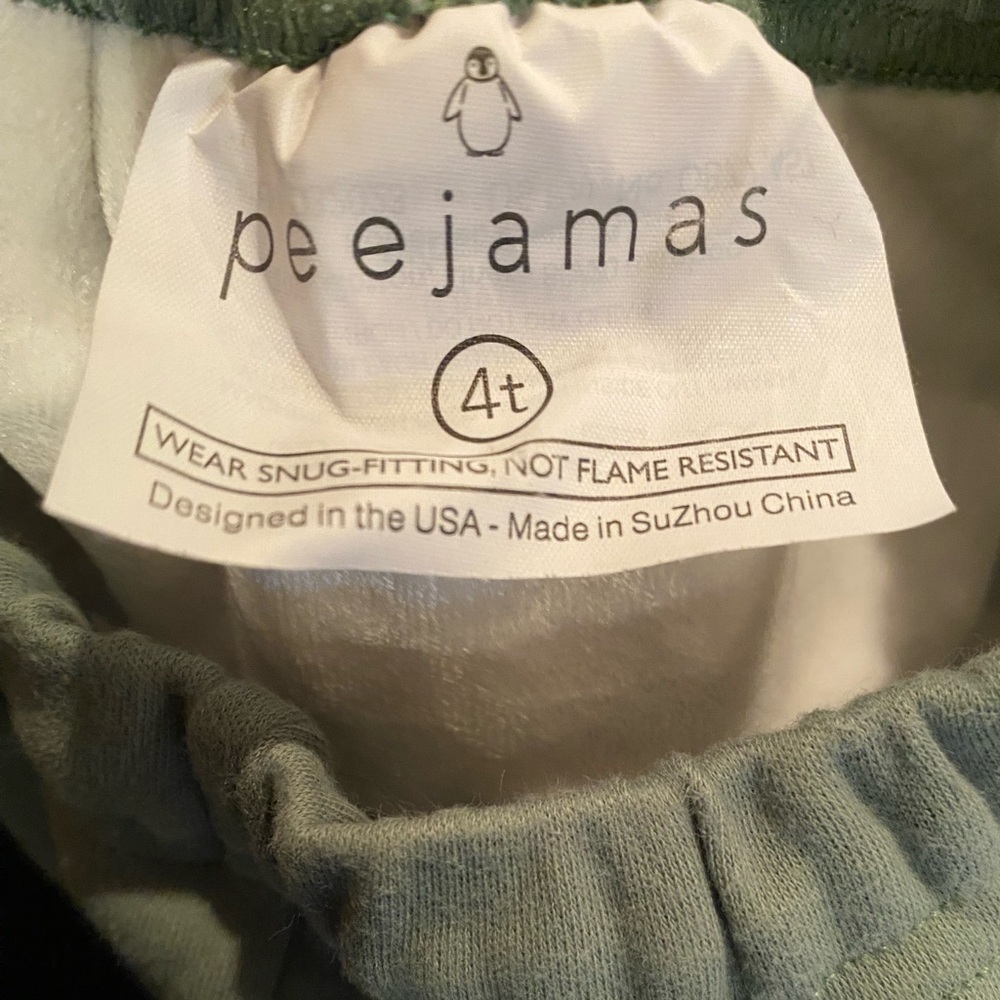 Peejamas potty training pajama bottoms, size 4T